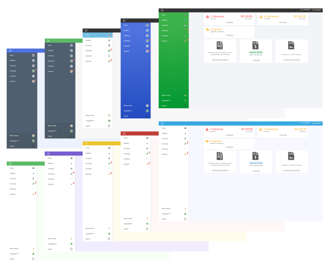 Visão geral Área do Cliente